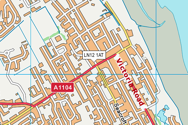 LN12 1AT map - OS VectorMap District (Ordnance Survey)