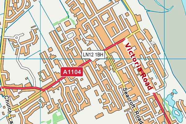 LN12 1BH map - OS VectorMap District (Ordnance Survey)