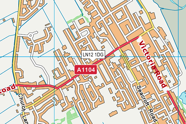 LN12 1DG map - OS VectorMap District (Ordnance Survey)