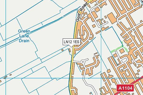 LN12 1ES map - OS VectorMap District (Ordnance Survey)