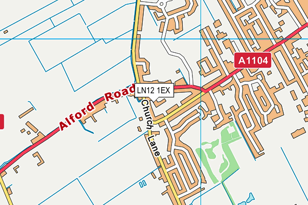 LN12 1EX map - OS VectorMap District (Ordnance Survey)