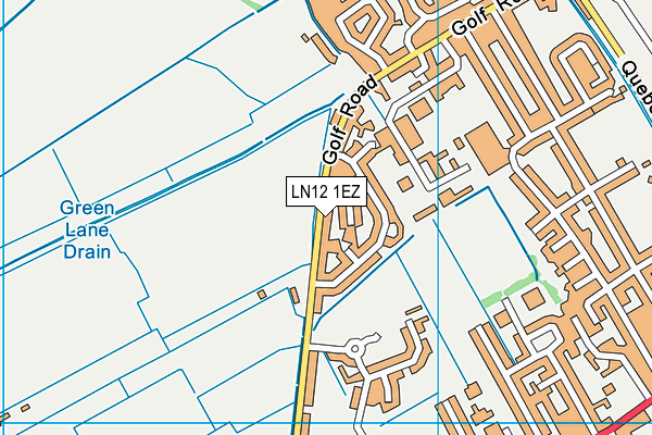 LN12 1EZ map - OS VectorMap District (Ordnance Survey)