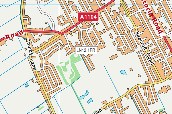 LN12 1FR map - OS VectorMap District (Ordnance Survey)