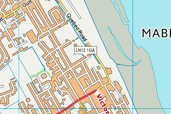 LN12 1GA map - OS VectorMap District (Ordnance Survey)