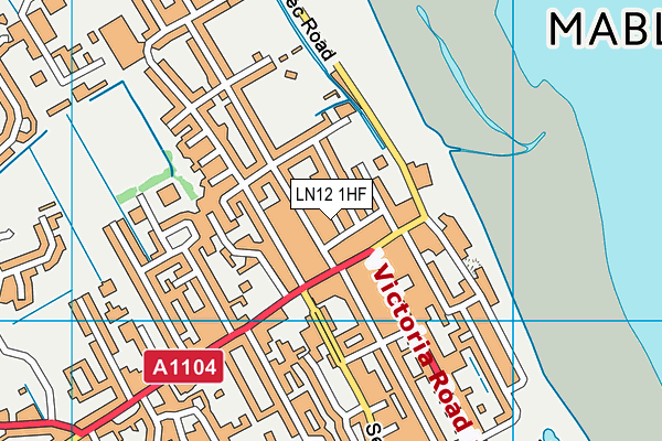 LN12 1HF map - OS VectorMap District (Ordnance Survey)
