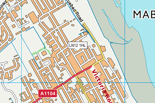 LN12 1HL map - OS VectorMap District (Ordnance Survey)