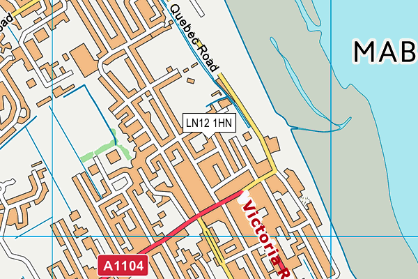 LN12 1HN map - OS VectorMap District (Ordnance Survey)
