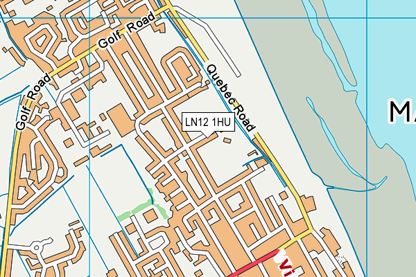 King George V Playing Fields (Mablethorpe) map (LN12 1HU) - OS VectorMap District (Ordnance Survey)