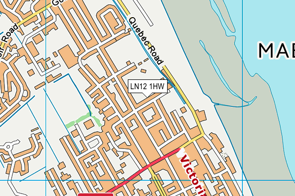 LN12 1HW map - OS VectorMap District (Ordnance Survey)