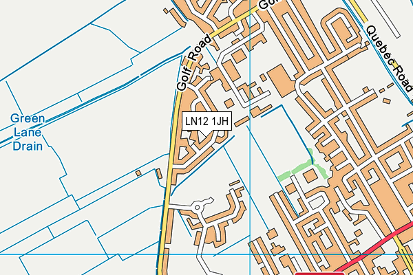 LN12 1JH map - OS VectorMap District (Ordnance Survey)