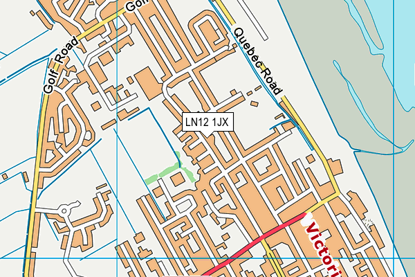 LN12 1JX map - OS VectorMap District (Ordnance Survey)