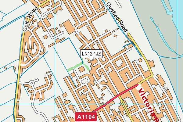 LN12 1JZ map - OS VectorMap District (Ordnance Survey)