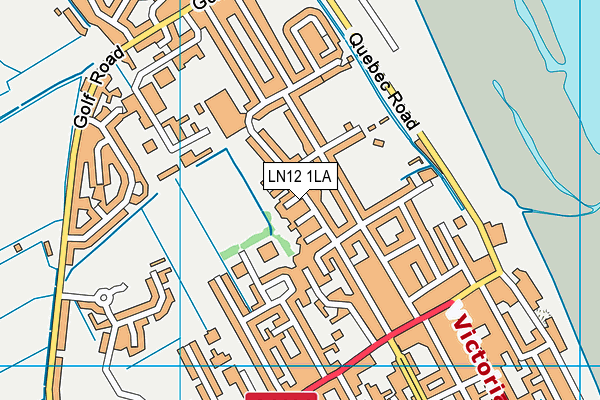 LN12 1LA map - OS VectorMap District (Ordnance Survey)