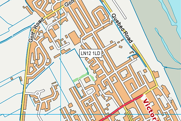 LN12 1LD map - OS VectorMap District (Ordnance Survey)