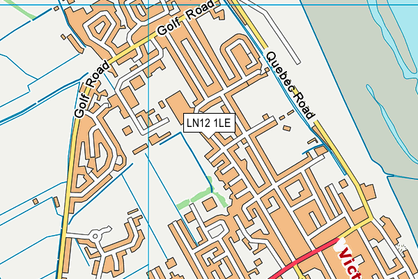 LN12 1LE map - OS VectorMap District (Ordnance Survey)