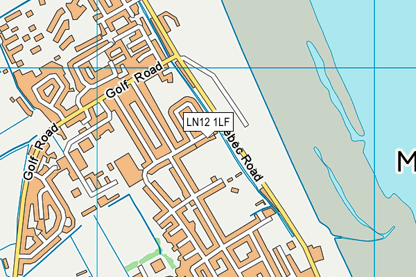 LN12 1LF map - OS VectorMap District (Ordnance Survey)