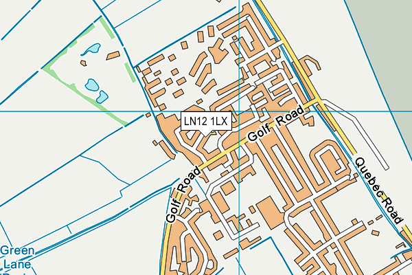 LN12 1LX map - OS VectorMap District (Ordnance Survey)