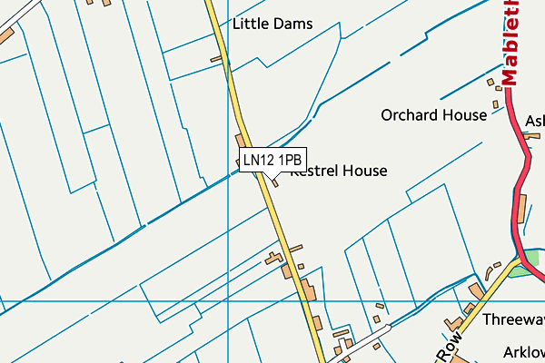 LN12 1PB map - OS VectorMap District (Ordnance Survey)