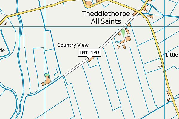 LN12 1PD map - OS VectorMap District (Ordnance Survey)