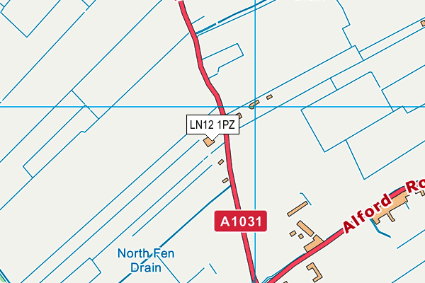 LN12 1PZ map - OS VectorMap District (Ordnance Survey)