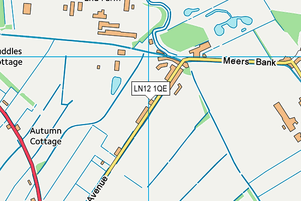 LN12 1QE map - OS VectorMap District (Ordnance Survey)