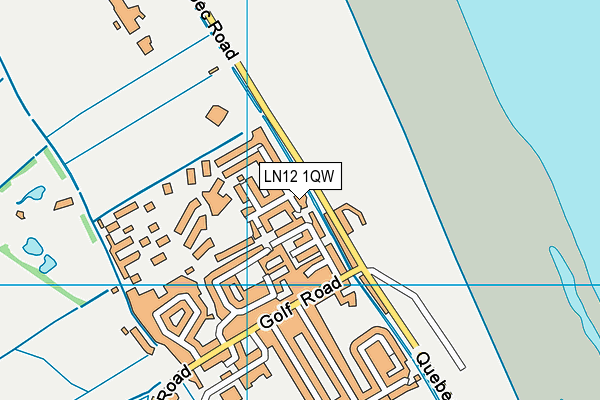 LN12 1QW map - OS VectorMap District (Ordnance Survey)