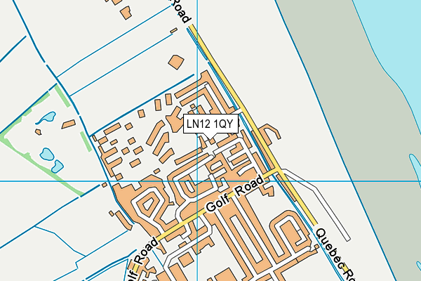 LN12 1QY map - OS VectorMap District (Ordnance Survey)