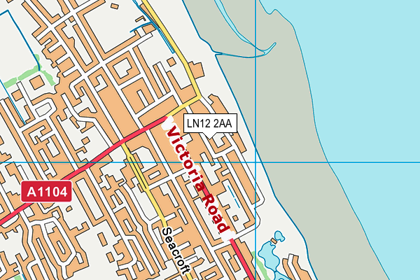 LN12 2AA map - OS VectorMap District (Ordnance Survey)