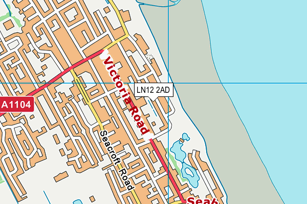 LN12 2AD map - OS VectorMap District (Ordnance Survey)
