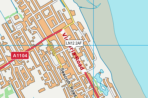 LN12 2AF map - OS VectorMap District (Ordnance Survey)