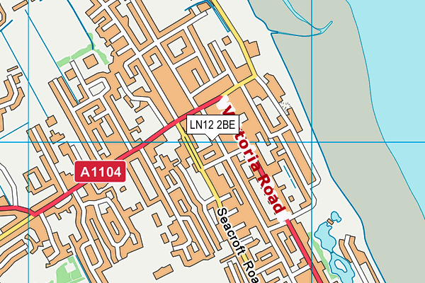 LN12 2BE map - OS VectorMap District (Ordnance Survey)