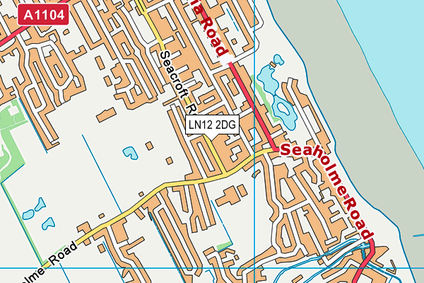 LN12 2DG map - OS VectorMap District (Ordnance Survey)