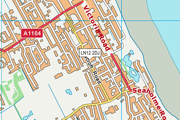 LN12 2DJ map - OS VectorMap District (Ordnance Survey)