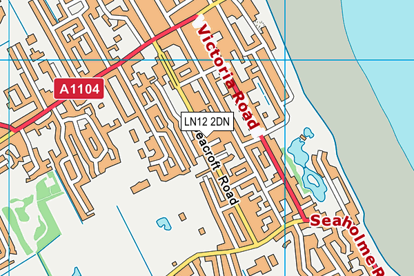 LN12 2DN map - OS VectorMap District (Ordnance Survey)