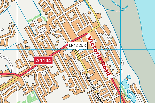 LN12 2DR map - OS VectorMap District (Ordnance Survey)