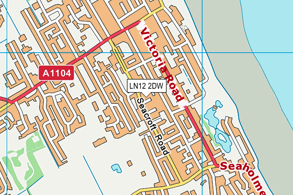 LN12 2DW map - OS VectorMap District (Ordnance Survey)