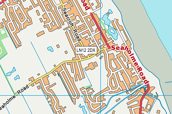 LN12 2DX map - OS VectorMap District (Ordnance Survey)