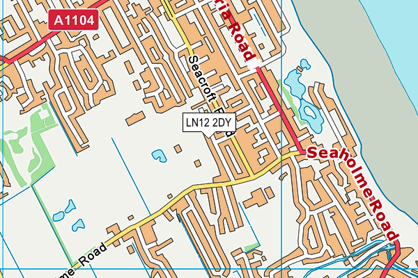 LN12 2DY map - OS VectorMap District (Ordnance Survey)