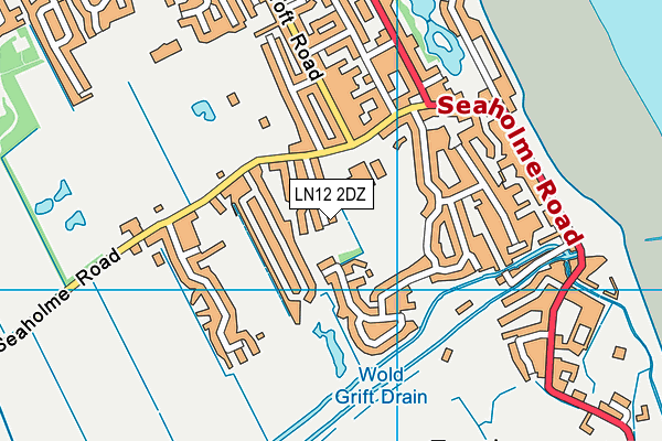 LN12 2DZ map - OS VectorMap District (Ordnance Survey)
