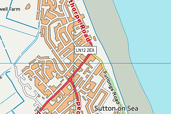 LN12 2EX map - OS VectorMap District (Ordnance Survey)