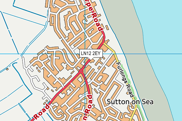 LN12 2EY map - OS VectorMap District (Ordnance Survey)