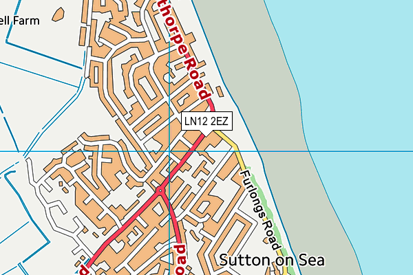 LN12 2EZ map - OS VectorMap District (Ordnance Survey)