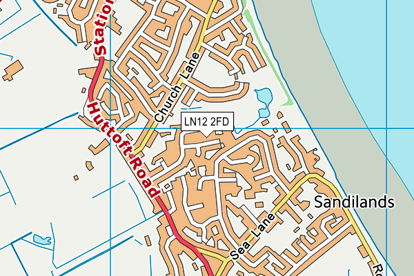 LN12 2FD map - OS VectorMap District (Ordnance Survey)