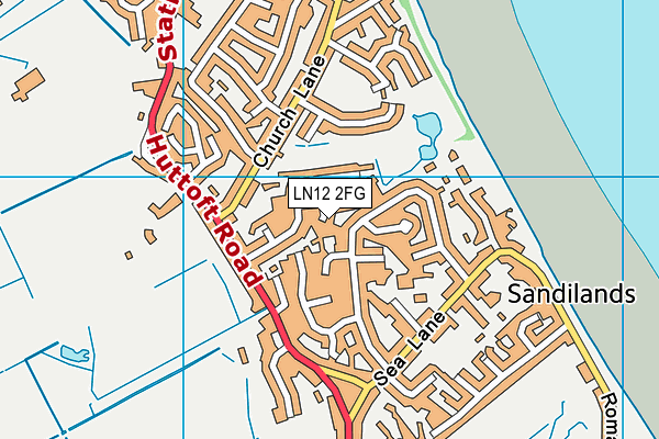 LN12 2FG map - OS VectorMap District (Ordnance Survey)