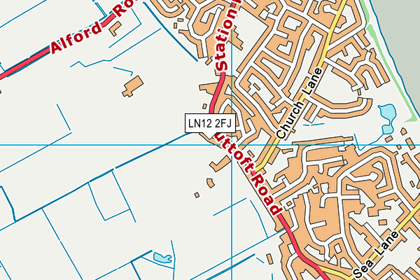 LN12 2FJ map - OS VectorMap District (Ordnance Survey)