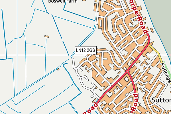 LN12 2GS map - OS VectorMap District (Ordnance Survey)