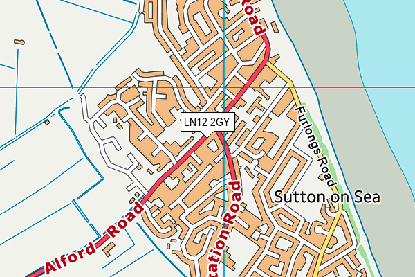 LN12 2GY map - OS VectorMap District (Ordnance Survey)