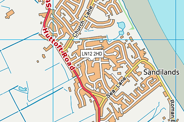 LN12 2HD map - OS VectorMap District (Ordnance Survey)
