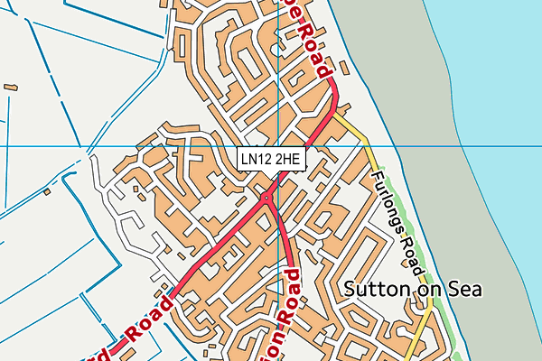 LN12 2HE map - OS VectorMap District (Ordnance Survey)