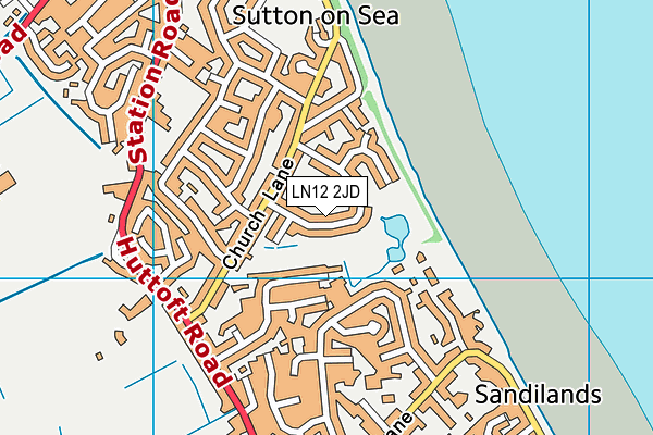 LN12 2JD map - OS VectorMap District (Ordnance Survey)